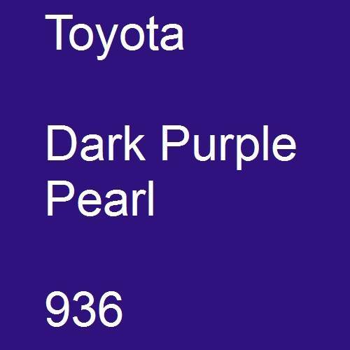 Toyota, Dark Purple Pearl, 936.